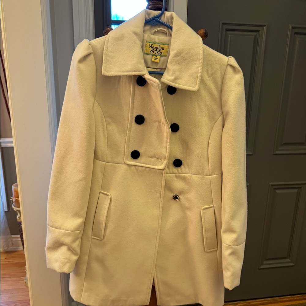 Maralyn & Me Women's Ivory Peacoat